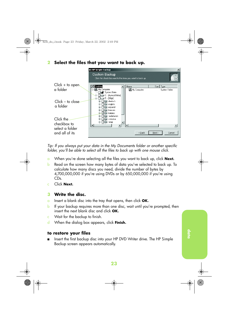 HP DVD-Writer dvd200i User Manual | Page 26 / 33