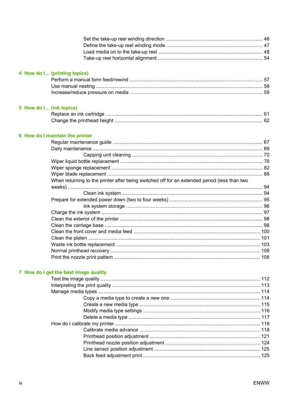 HP Designjet 8000 Printer series User Manual | Page 4 / 230