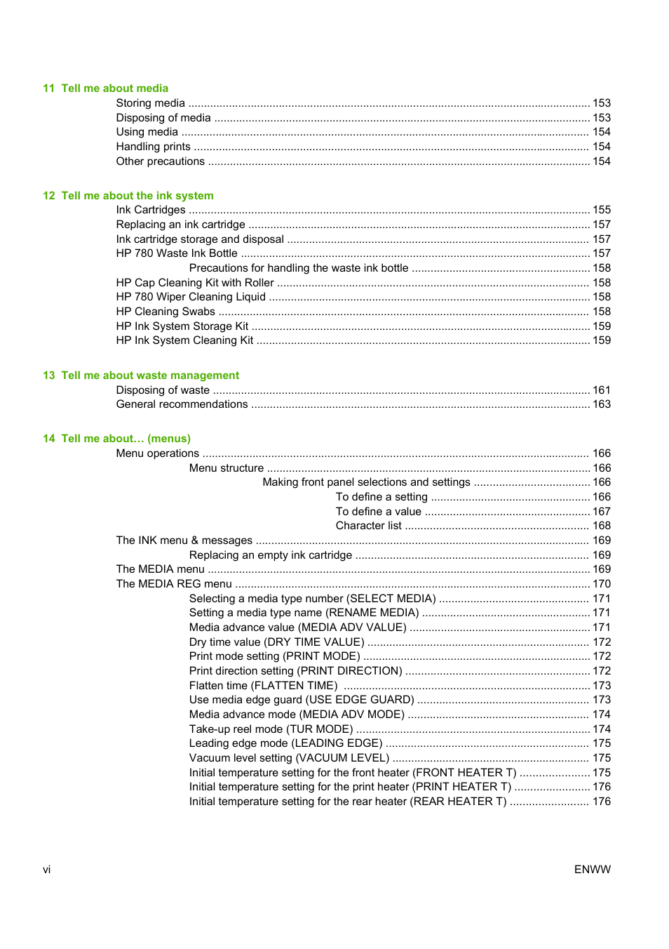 HP Designjet 8000 Printer series User Manual | Page 6 / 230