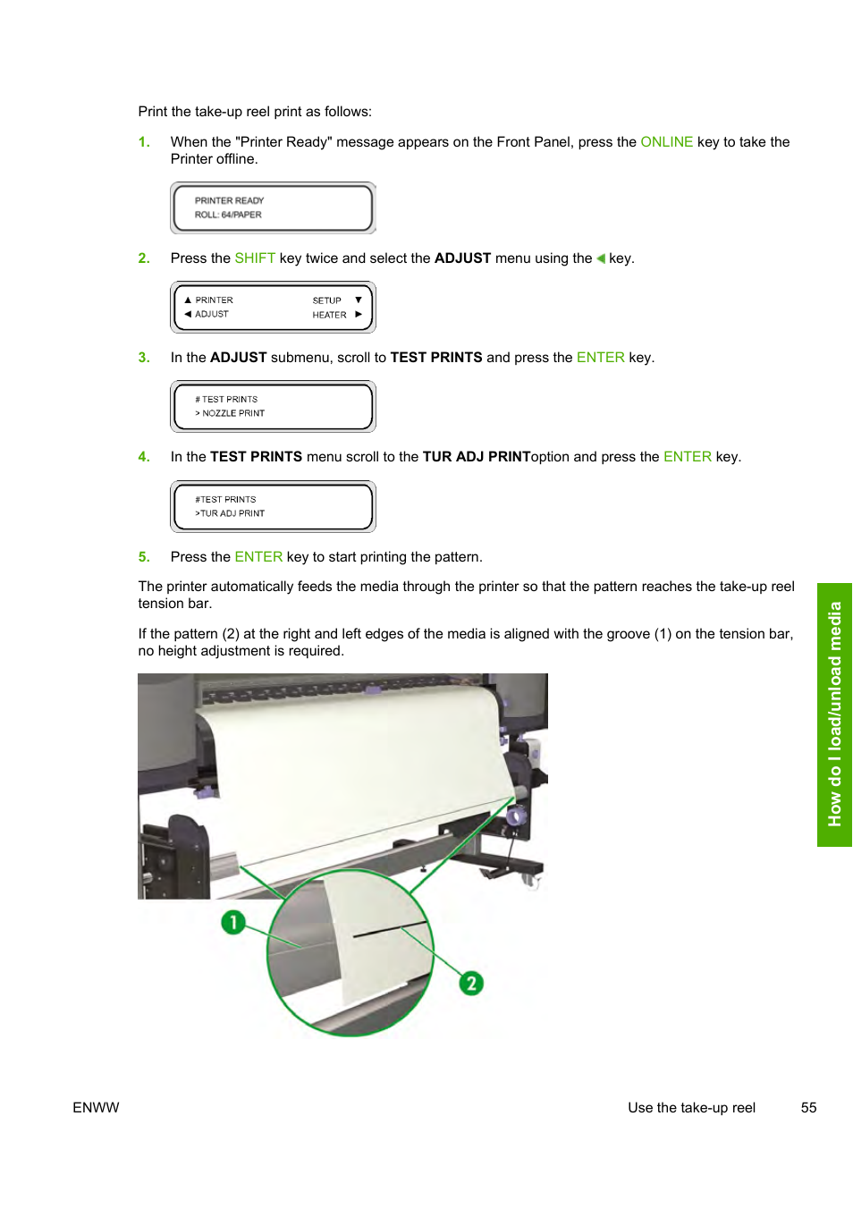 HP Designjet 8000 Printer series User Manual | Page 65 / 230