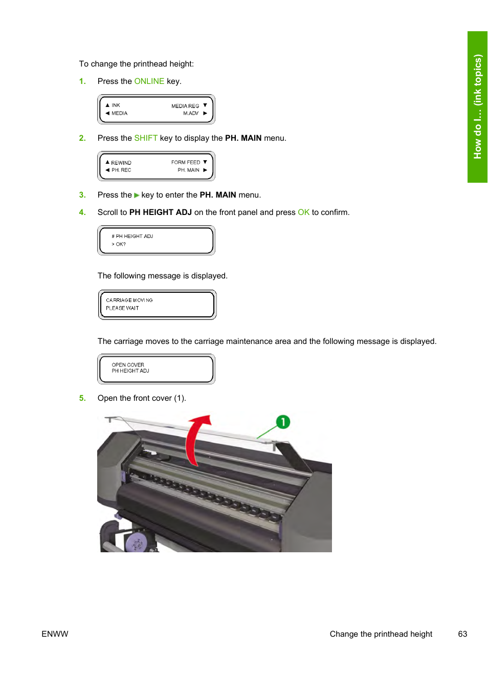 HP Designjet 8000 Printer series User Manual | Page 73 / 230