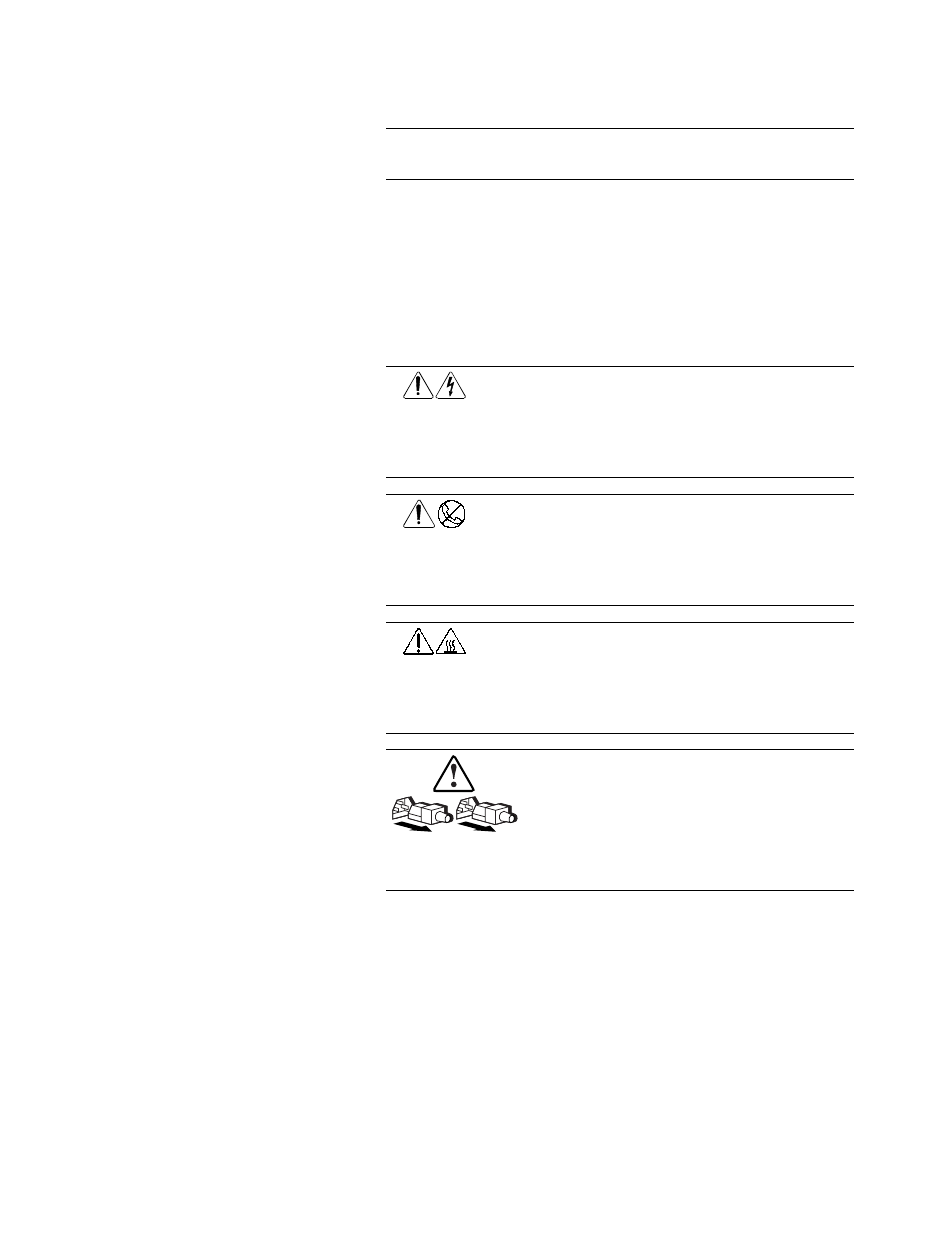 Symbols on equipment | HP HSG Array Controller User Manual | Page 14 / 248