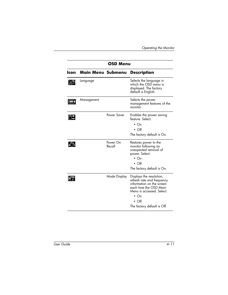 HP LP2465 24-inch Widescreen LCD Monitor User Manual | Page 41 / 76
