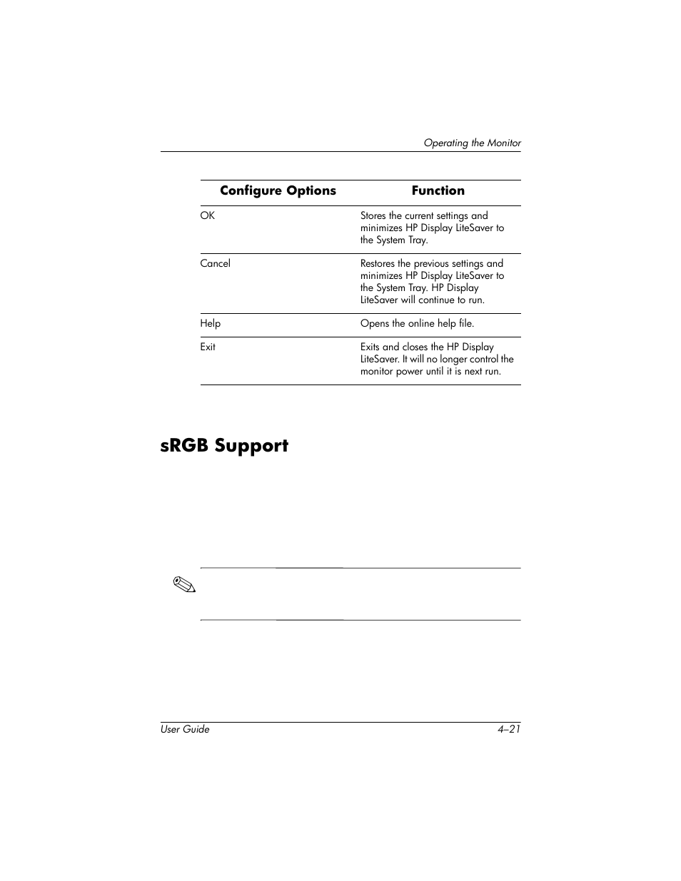 Srgb support, Srgb support –21 | HP LP2465 24-inch Widescreen LCD Monitor User Manual | Page 51 / 76