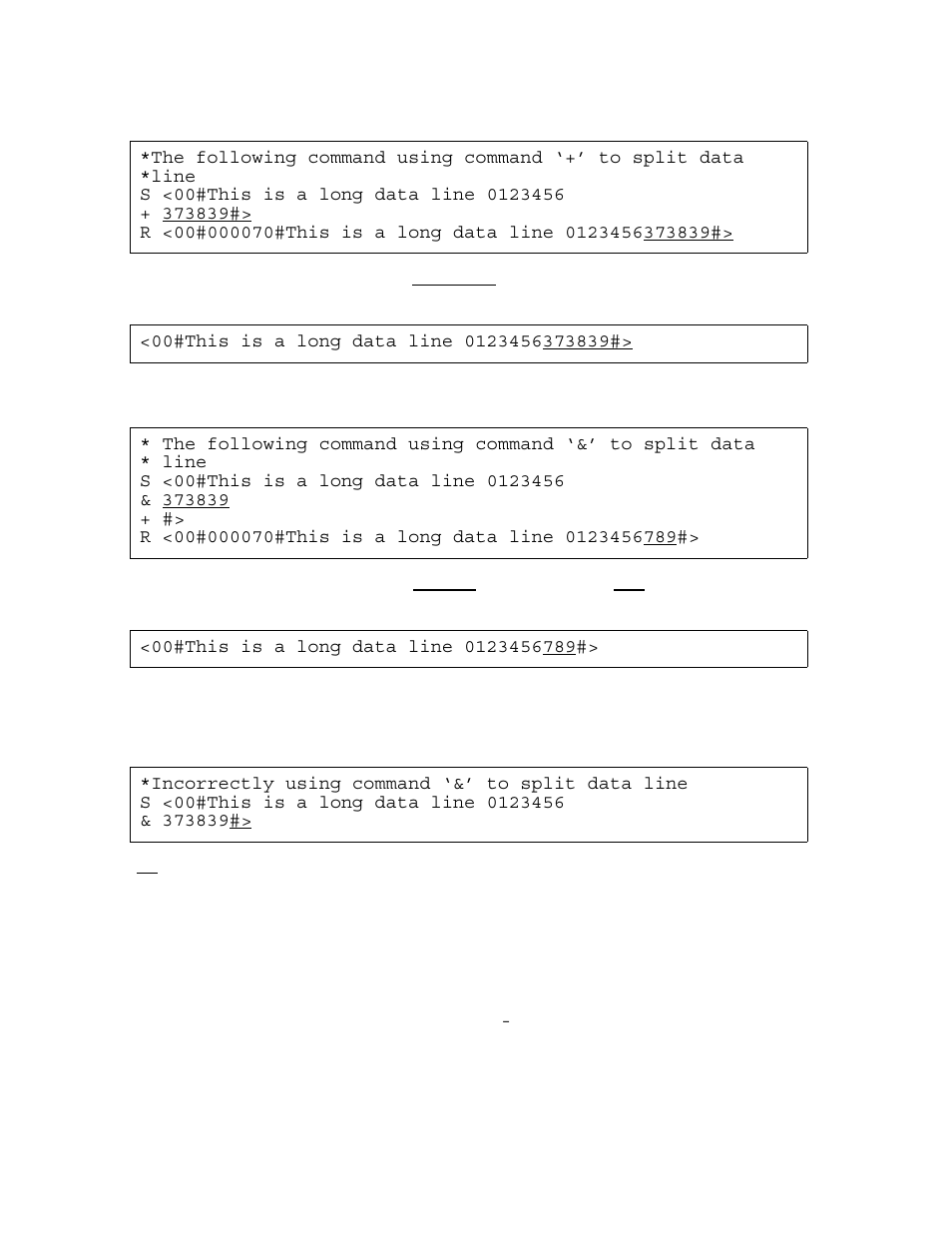 Test data example 2, Test data example 3, Test data example 4 | HP Integrity NonStop H-Series User Manual | Page 19 / 27