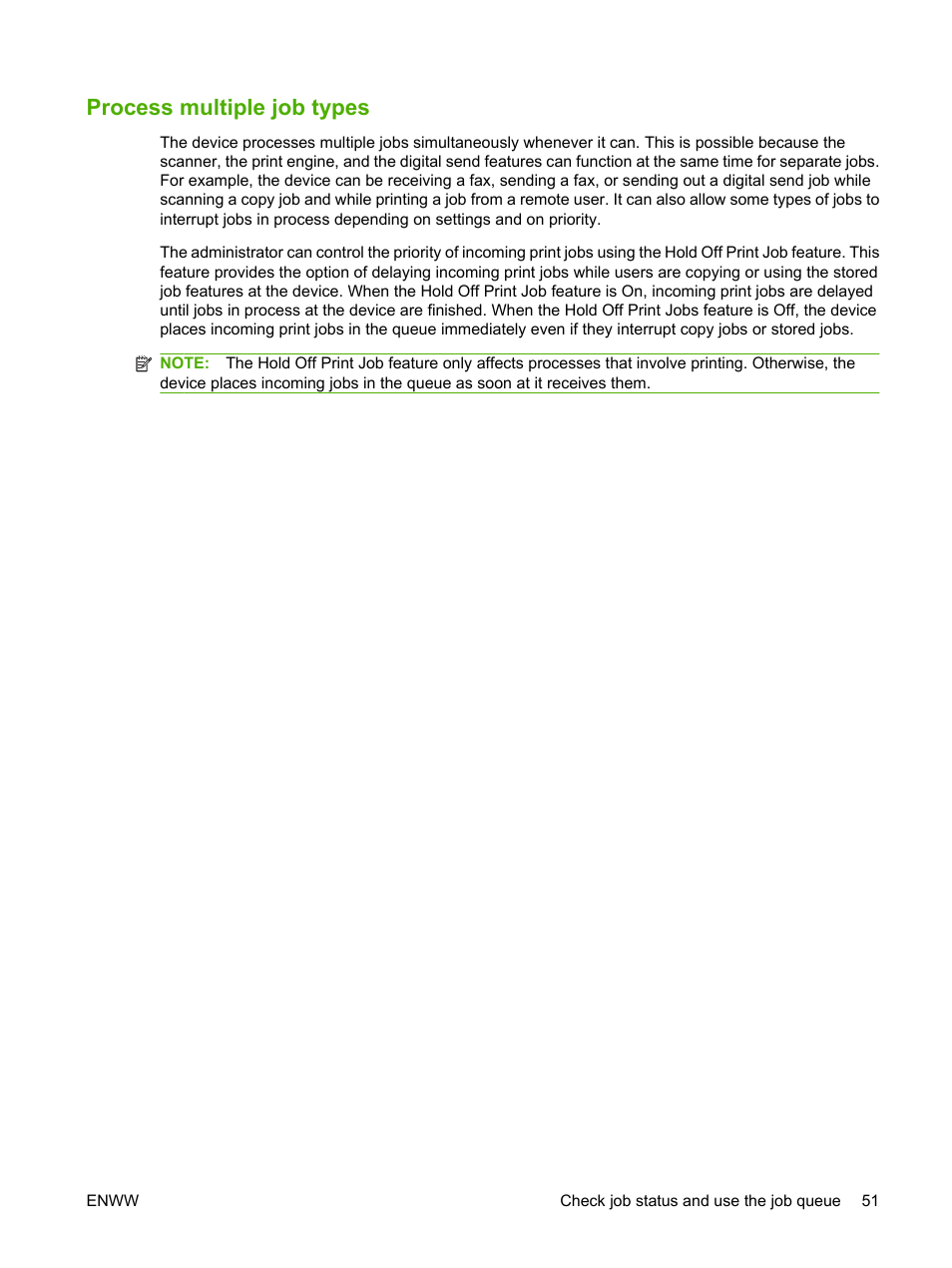 Process multiple job types | HP CM8000 Color Multifunction Printer series User Manual | Page 59 / 104