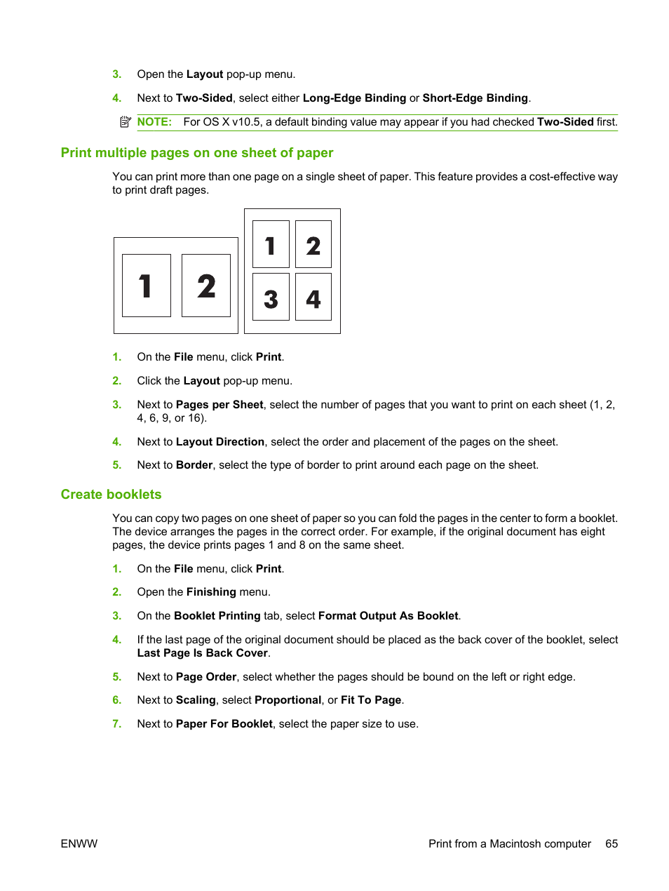 Create booklets | HP CM8000 Color Multifunction Printer series User Manual | Page 73 / 104