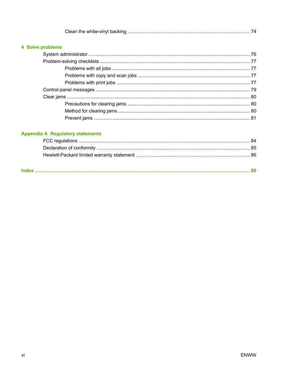 HP CM8000 Color Multifunction Printer series User Manual | Page 8 / 104