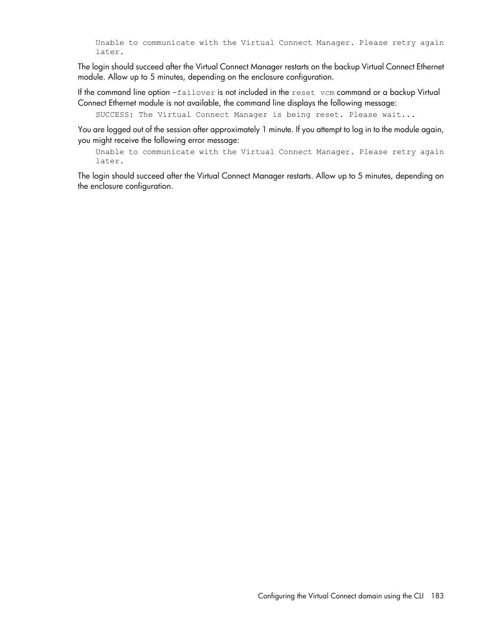 HP Virtual Connect FlexFabric 10Gb24-port Module for c-Class BladeSystem User Manual | Page 183 / 192
