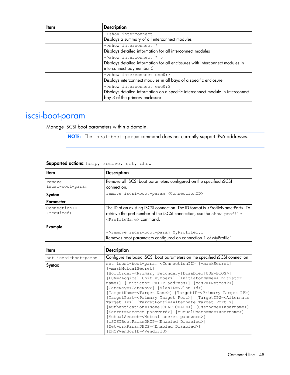 Iscsi-boot-param | HP Virtual Connect FlexFabric 10Gb24-port Module for c-Class BladeSystem User Manual | Page 48 / 192