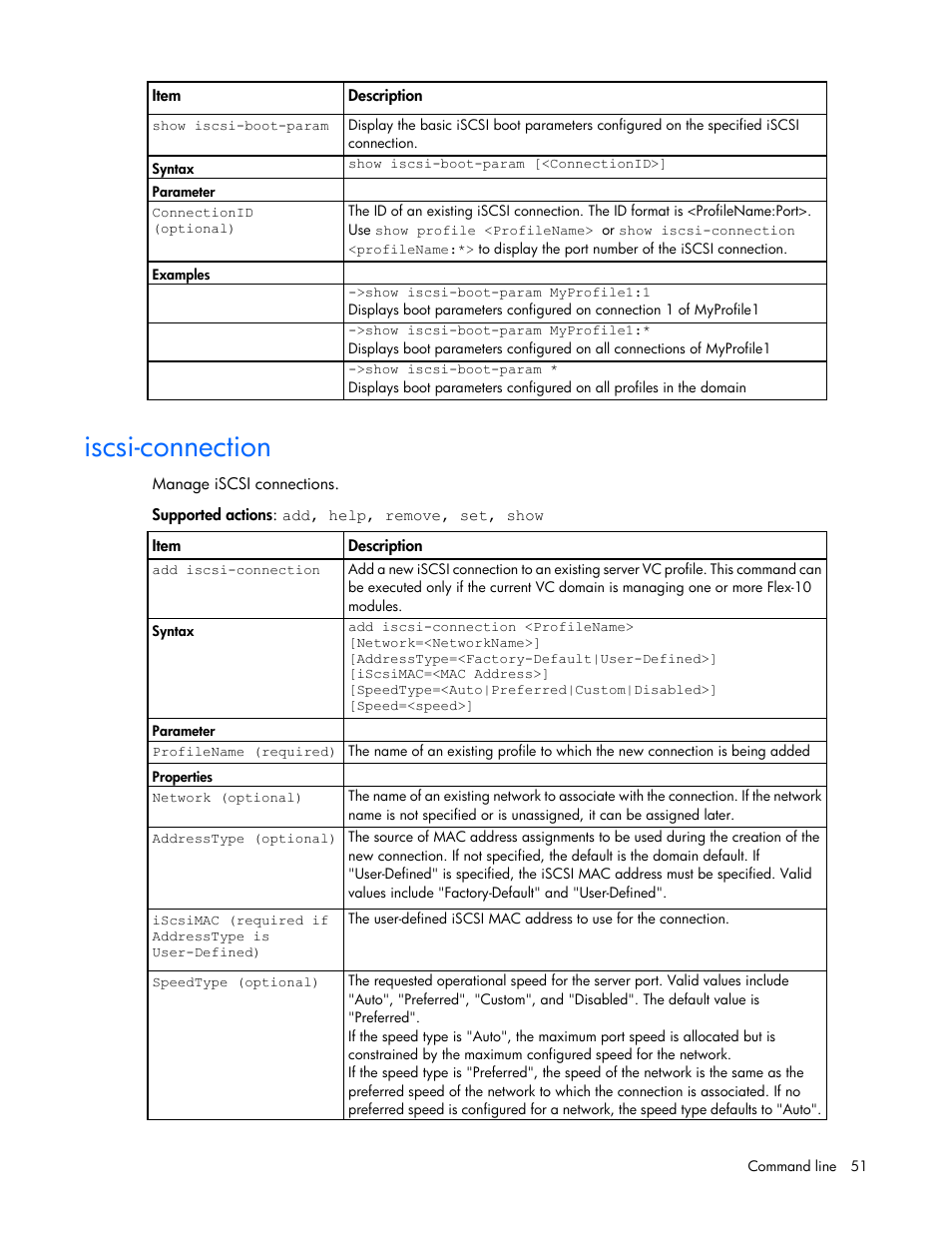 Iscsi-connection | HP Virtual Connect FlexFabric 10Gb24-port Module for c-Class BladeSystem User Manual | Page 51 / 192