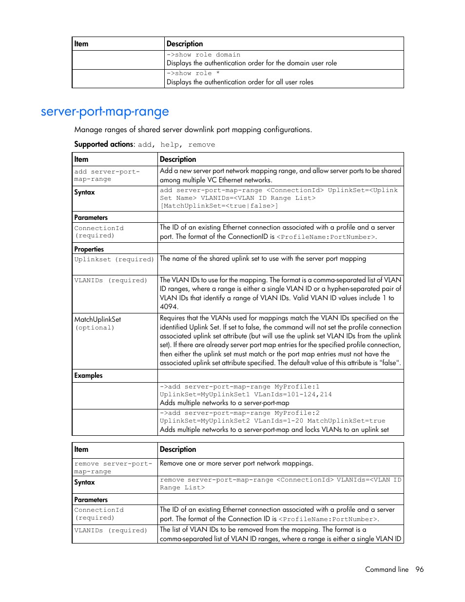 Server-port-map-range | HP Virtual Connect FlexFabric 10Gb24-port Module for c-Class BladeSystem User Manual | Page 96 / 192