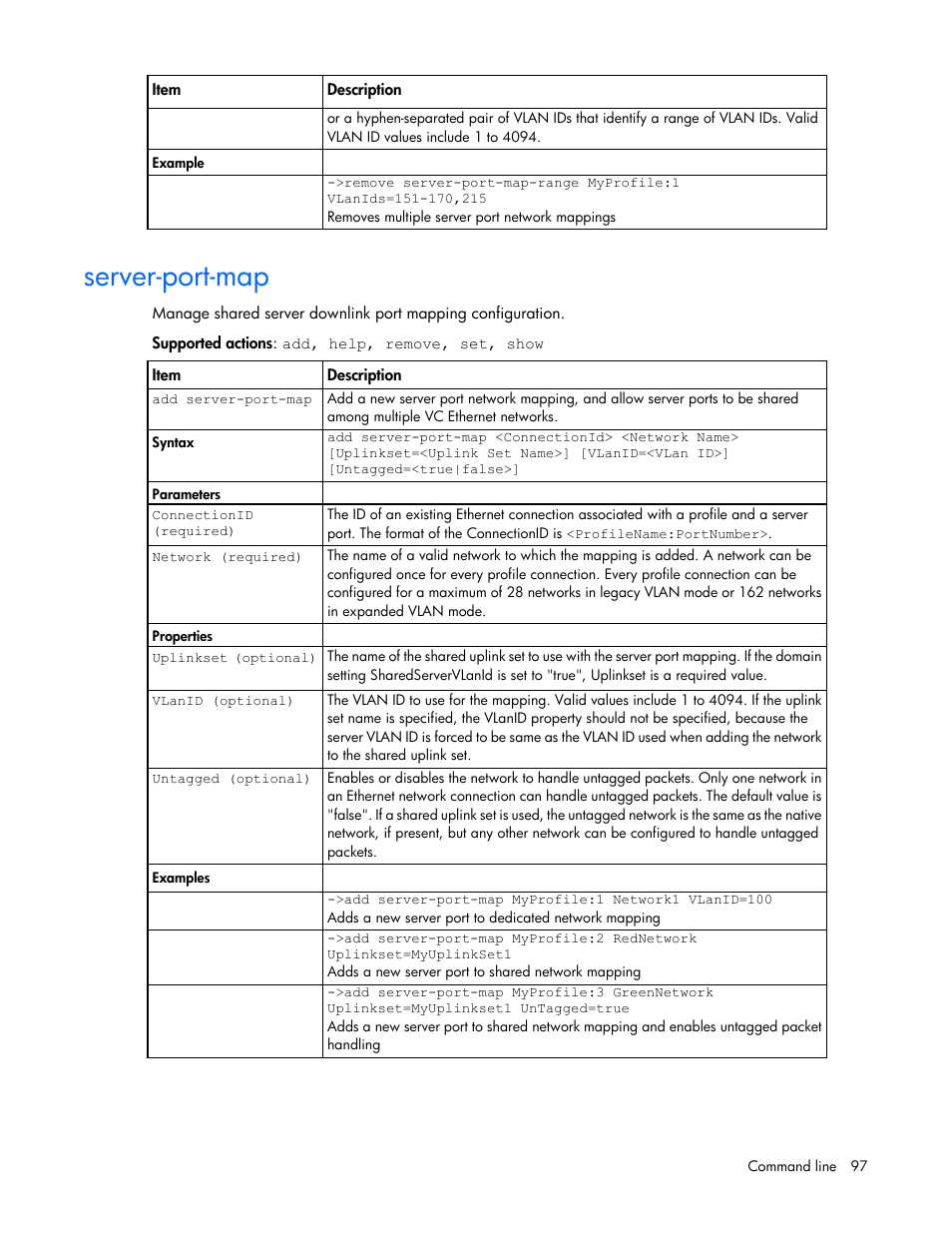 Server-port-map | HP Virtual Connect FlexFabric 10Gb24-port Module for c-Class BladeSystem User Manual | Page 97 / 192