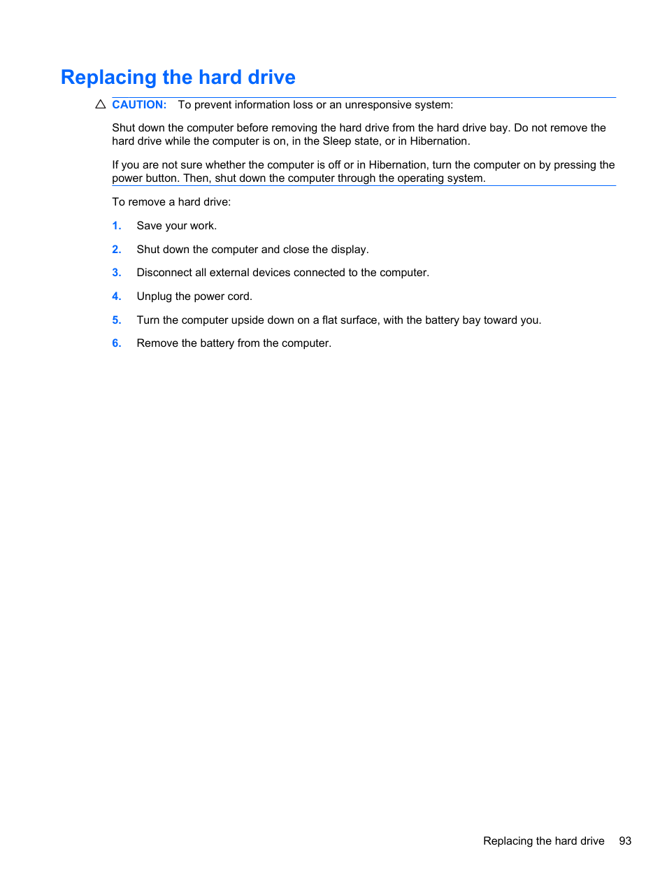 Replacing the hard drive | HP ProBook 4321s Notebook-PC User Manual | Page 105 / 196