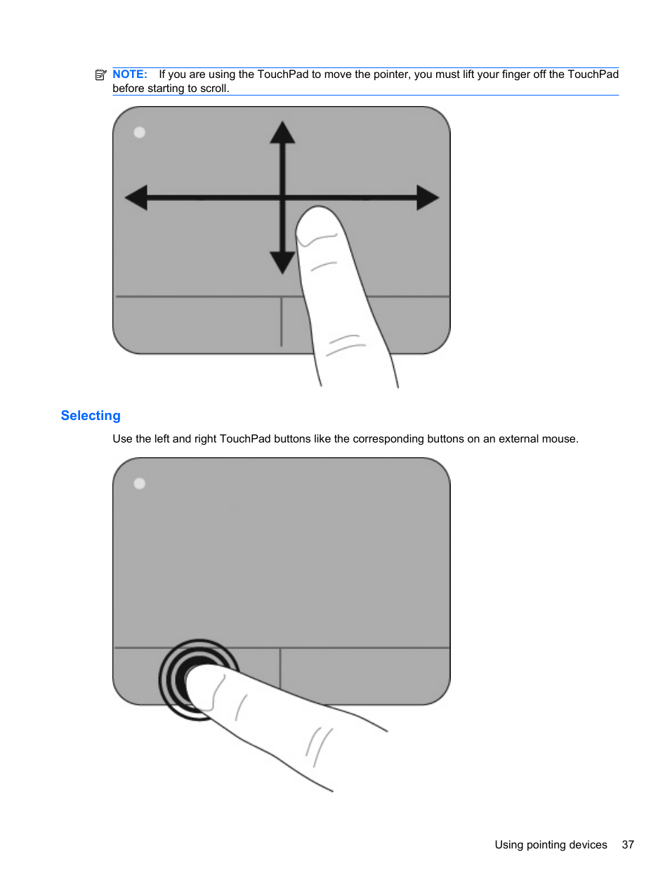 Selecting | HP ProBook 4321s Notebook-PC User Manual | Page 49 / 196