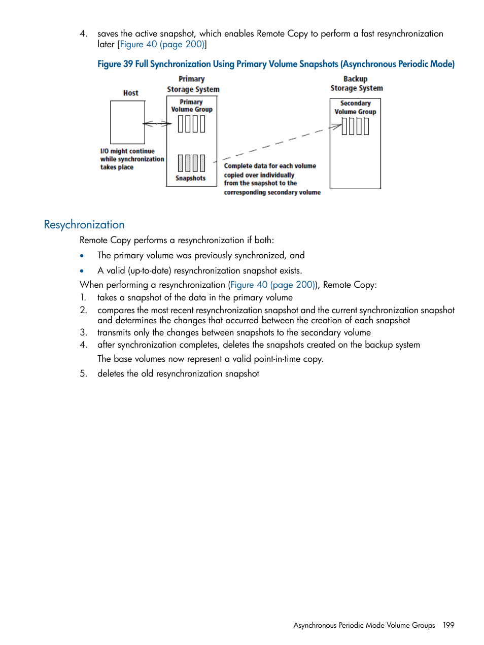 Resychronization | HP 3PAR Operating System Software User Manual | Page 199 / 292