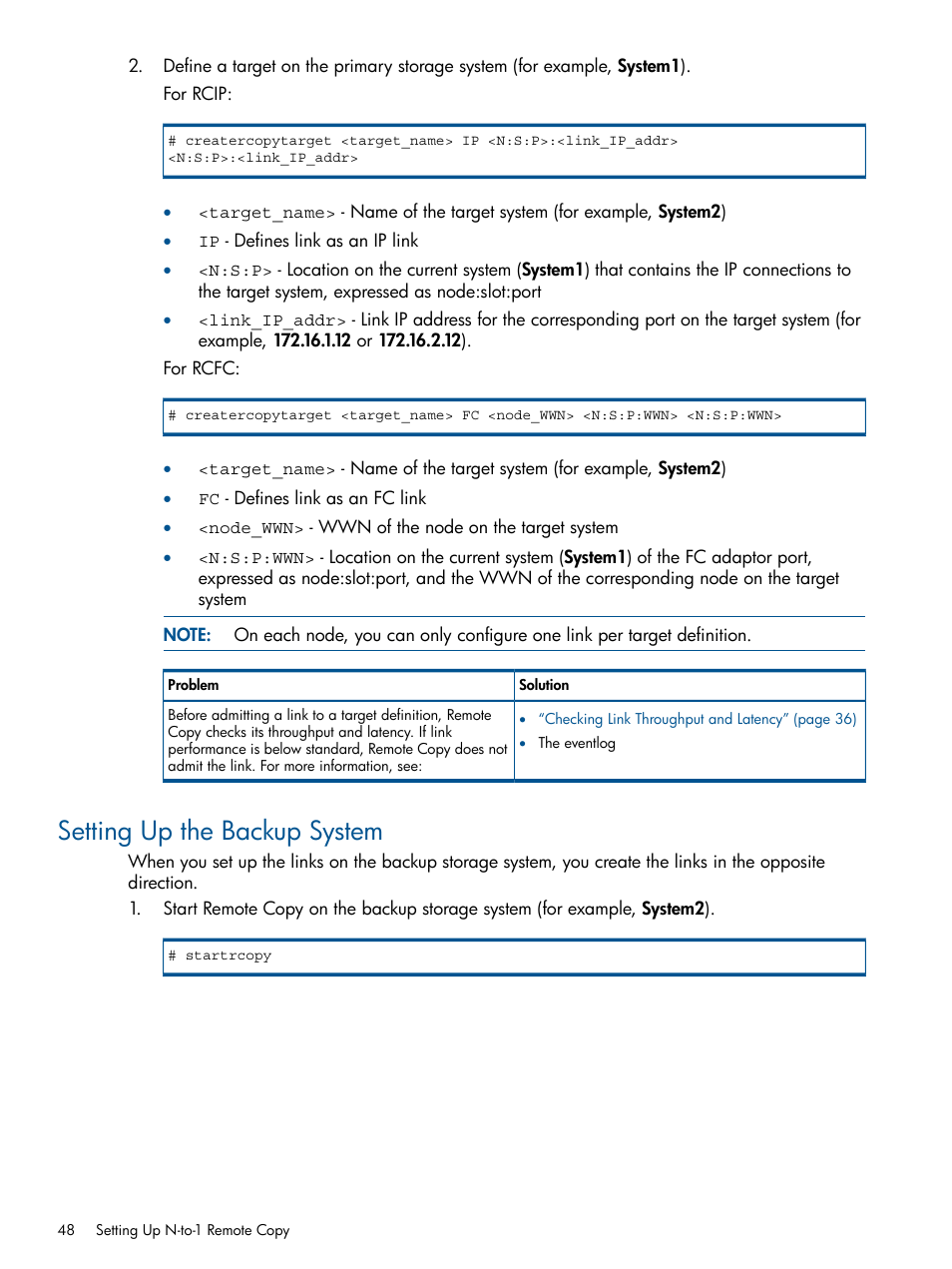 Setting up the backup system | HP 3PAR Operating System Software User Manual | Page 48 / 292