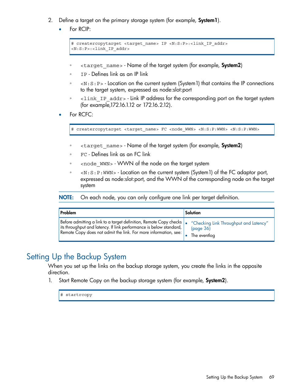 Setting up the backup system | HP 3PAR Operating System Software User Manual | Page 69 / 292