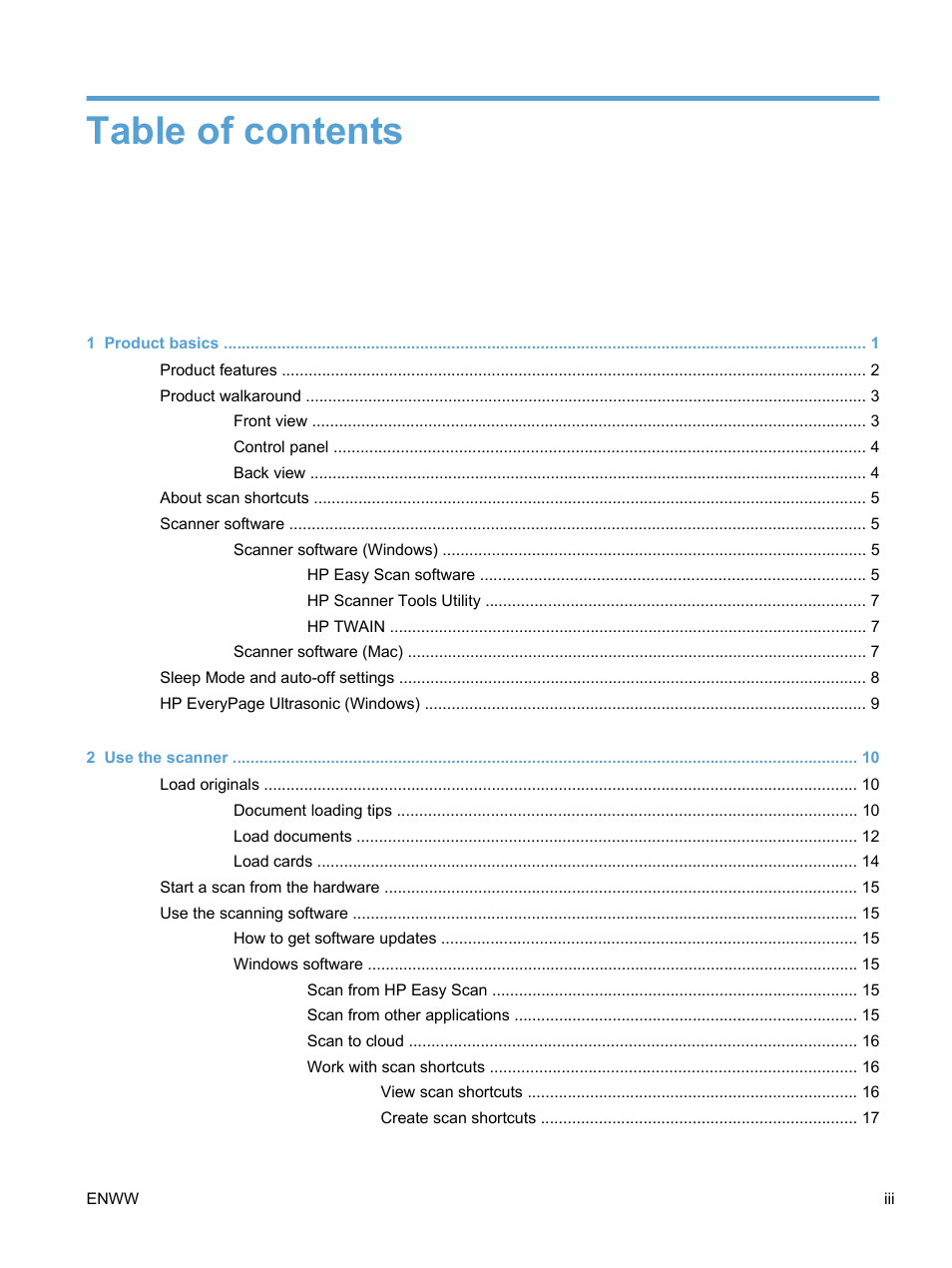 HP Scanjet Pro 3000 s2 Sheet-feed Scanner User Manual | Page 3 / 60