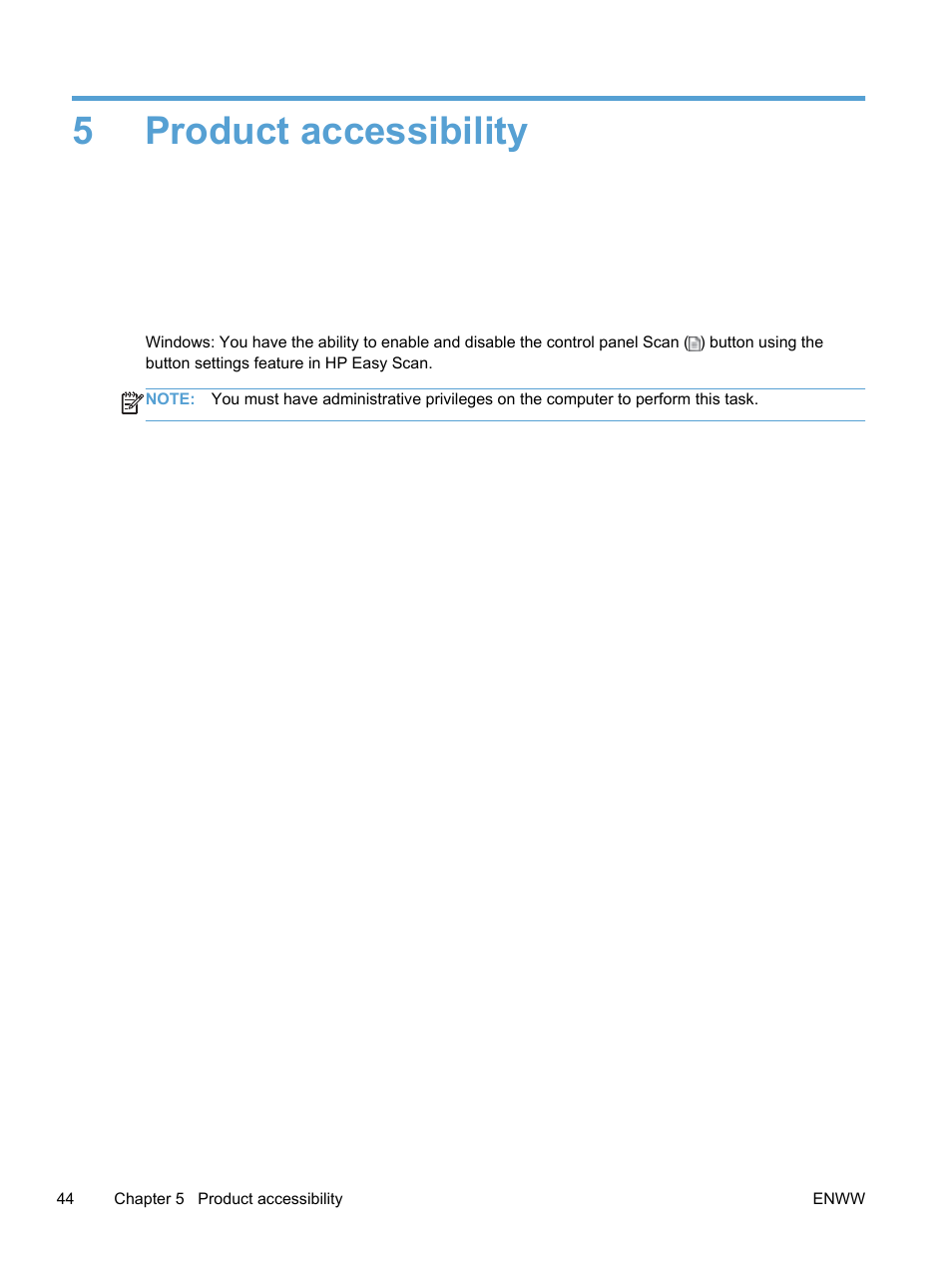 Product accessibility, 5 product accessibility, 5product accessibility | HP Scanjet Pro 3000 s2 Sheet-feed Scanner User Manual | Page 50 / 60