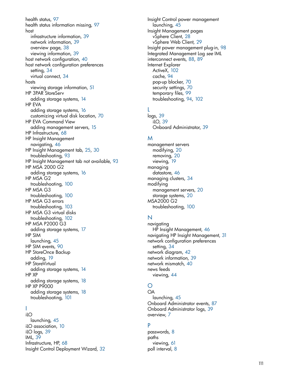 HP OneView for VMware vCenter User Manual | Page 111 / 113