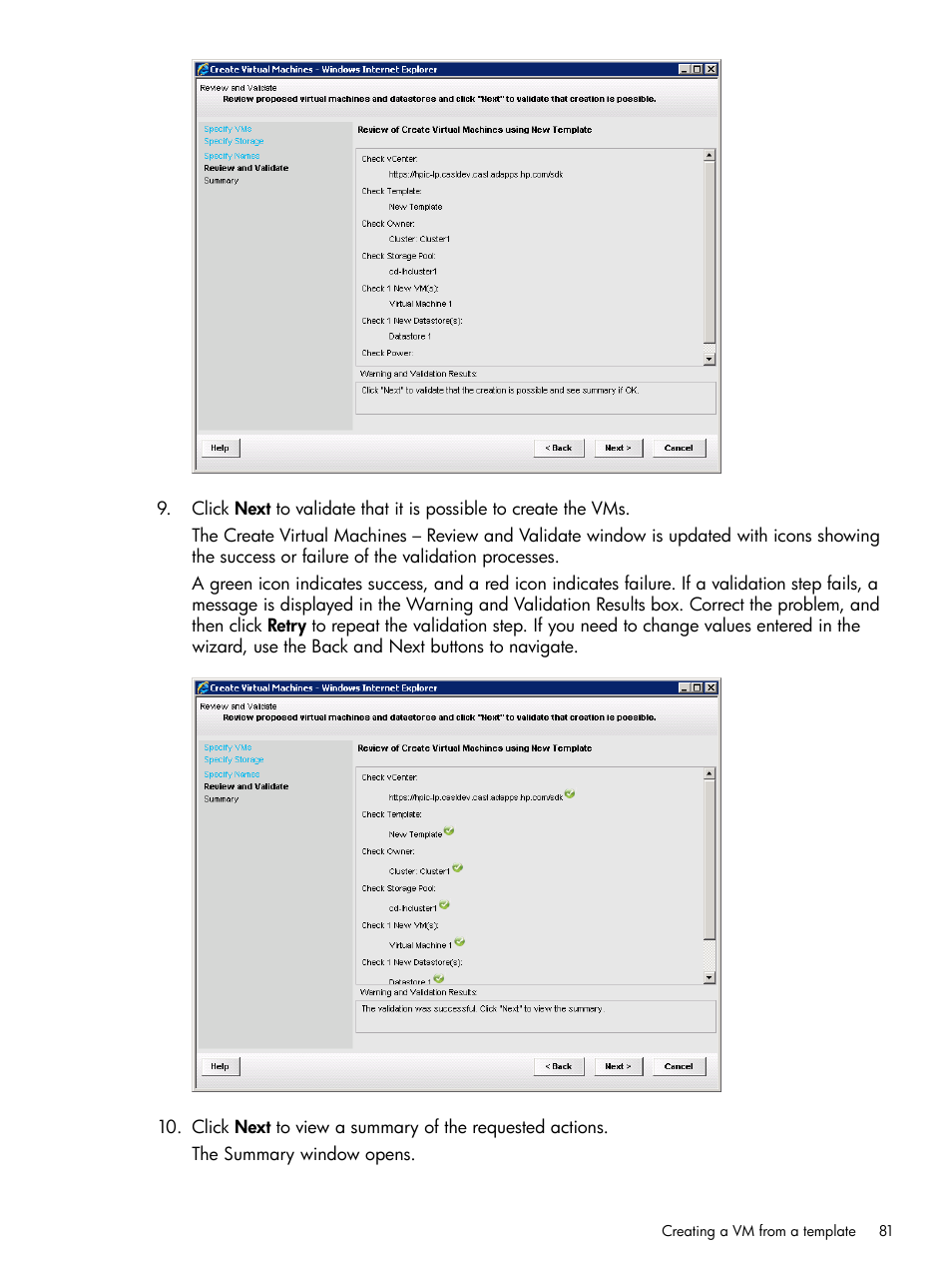 HP OneView for VMware vCenter User Manual | Page 81 / 113