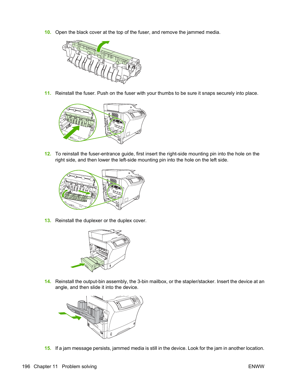 HP LaserJet M4349 Multifunction Printer series User Manual | Page 210 / 282