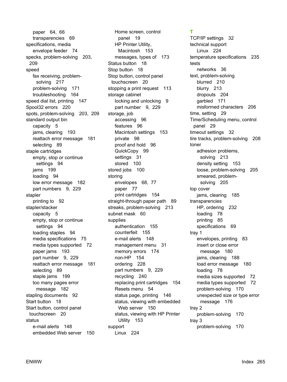 HP LaserJet M4349 Multifunction Printer series User Manual | Page 279 / 282