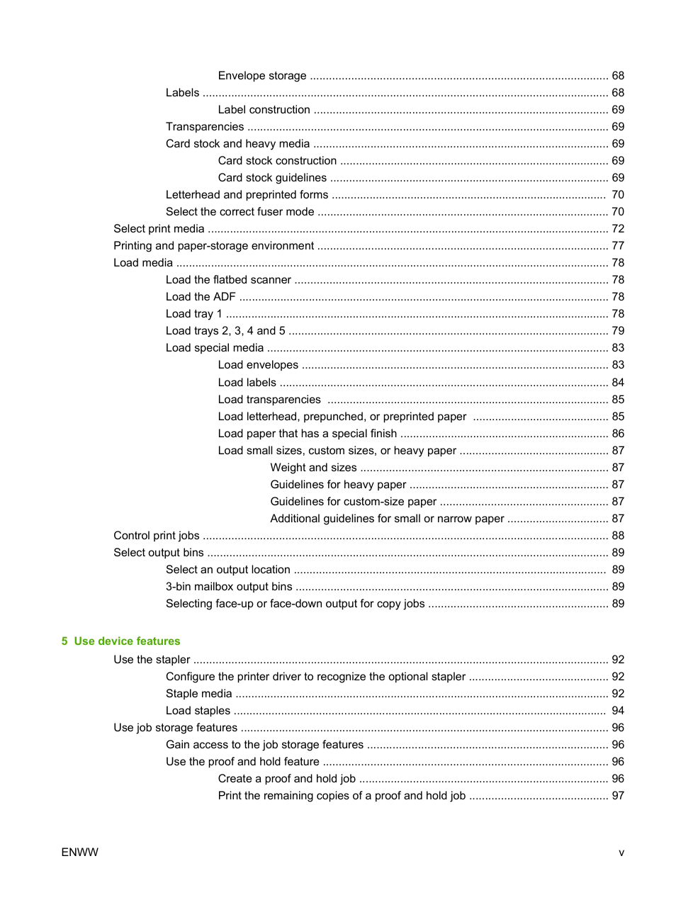 HP LaserJet M4349 Multifunction Printer series User Manual | Page 7 / 282