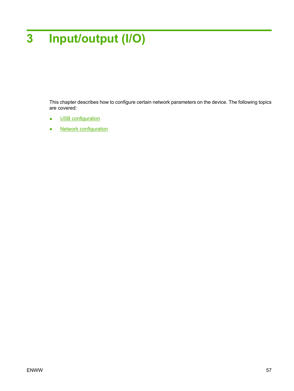 Input/output (i/o), 3 input/output (i/o), 3input/output (i/o) | HP LaserJet M4349 Multifunction Printer series User Manual | Page 71 / 282