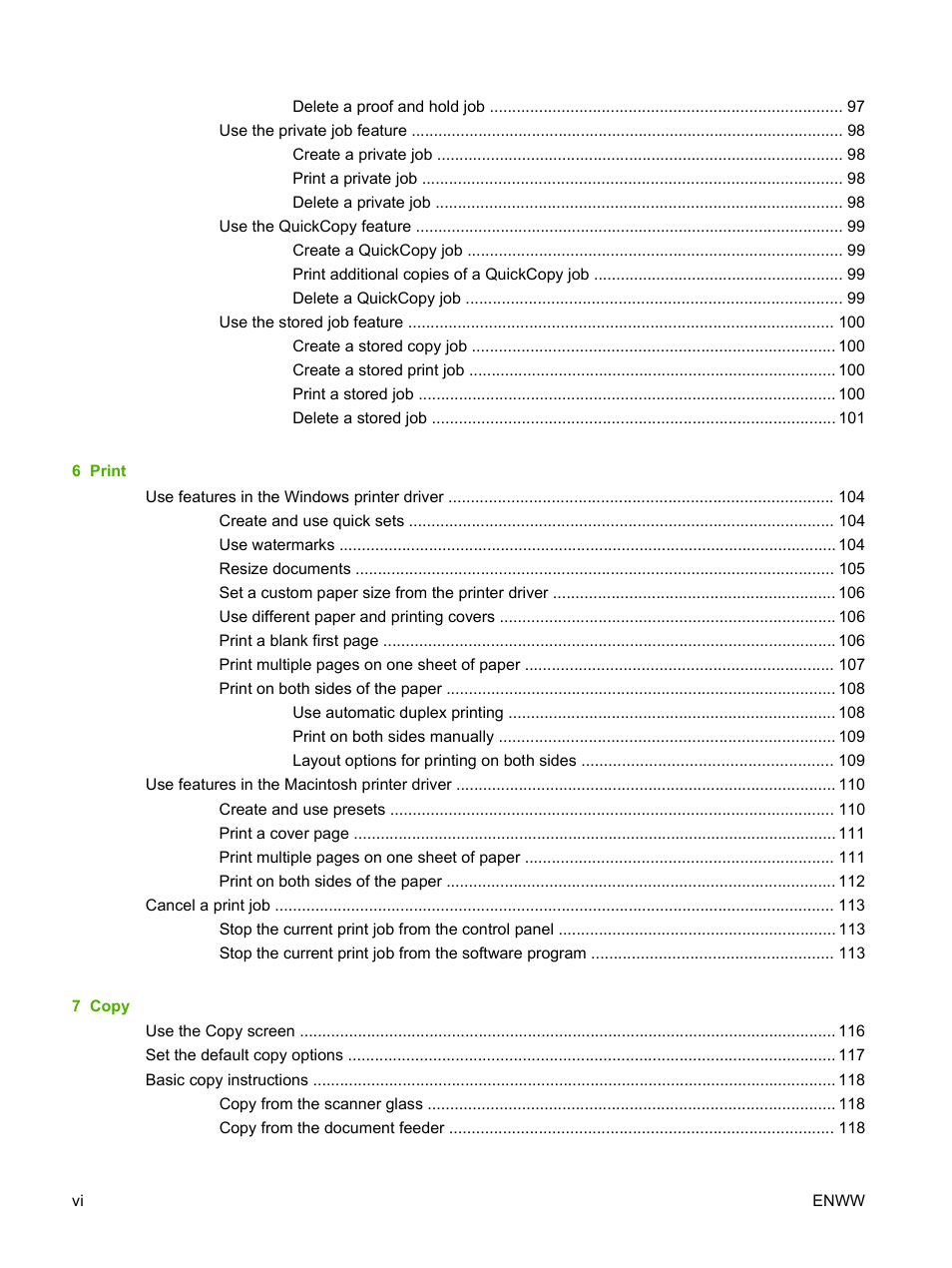 HP LaserJet M4349 Multifunction Printer series User Manual | Page 8 / 282