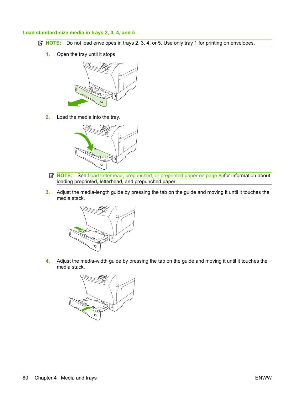 HP LaserJet M4349 Multifunction Printer series User Manual | Page 94 / 282