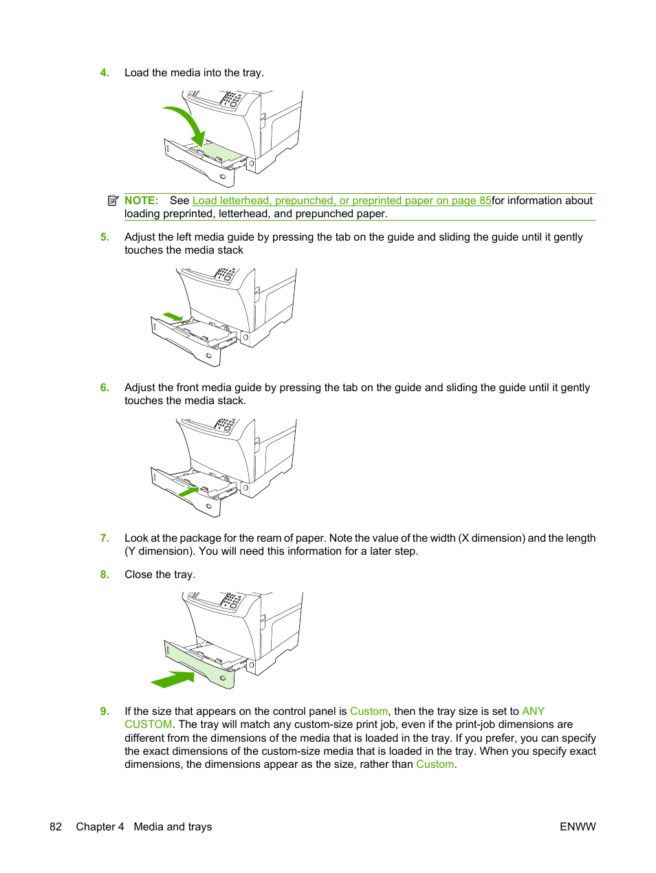 HP LaserJet M4349 Multifunction Printer series User Manual | Page 96 / 282