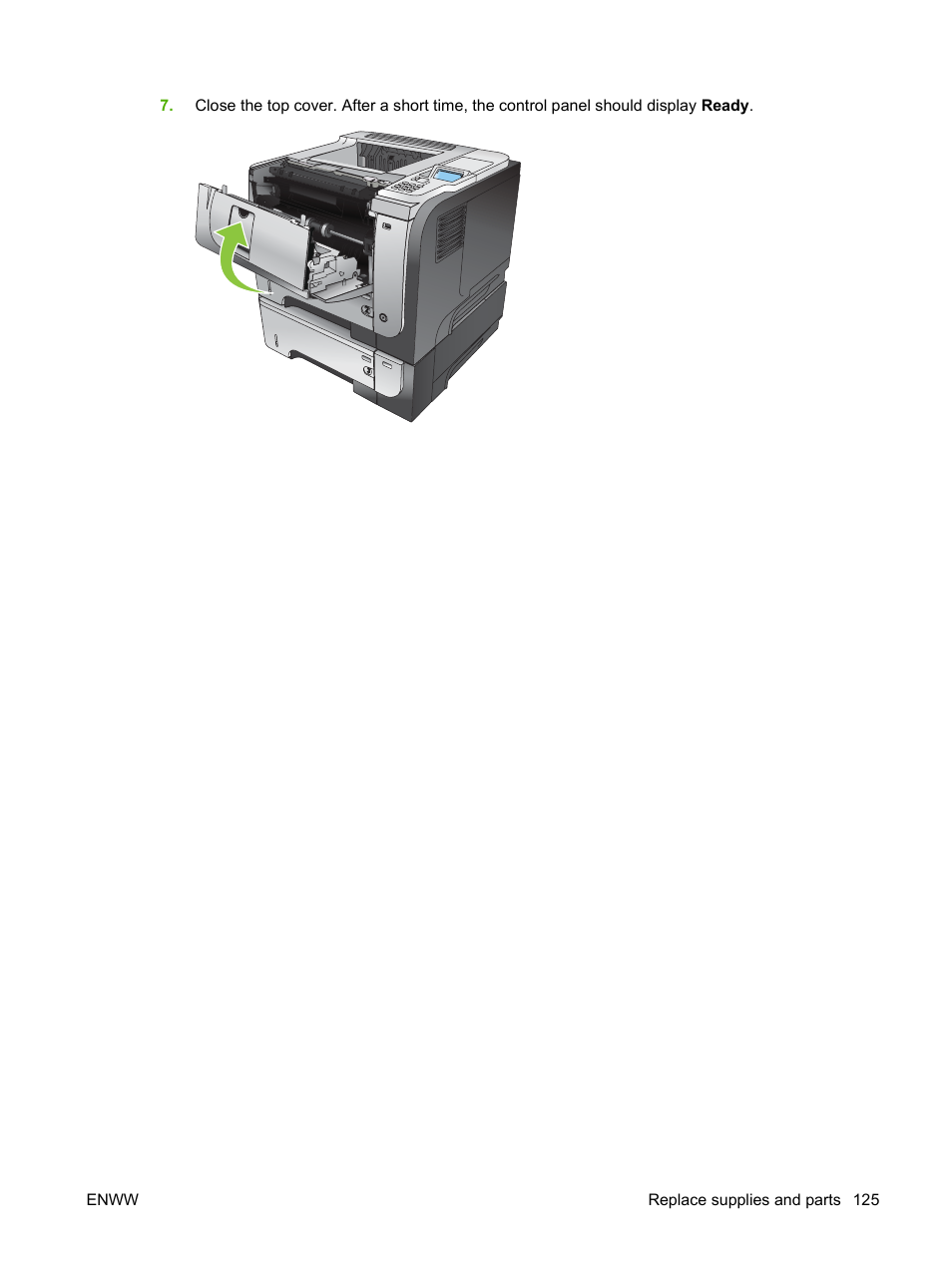 Enww replace supplies and parts 125 | HP Laserjet p3015 User Manual | Page 137 / 246