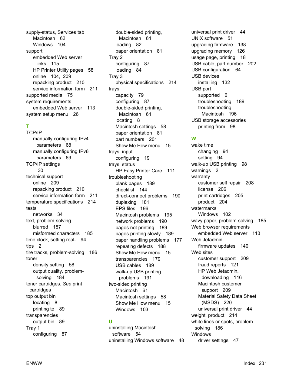 HP Laserjet p3015 User Manual | Page 243 / 246