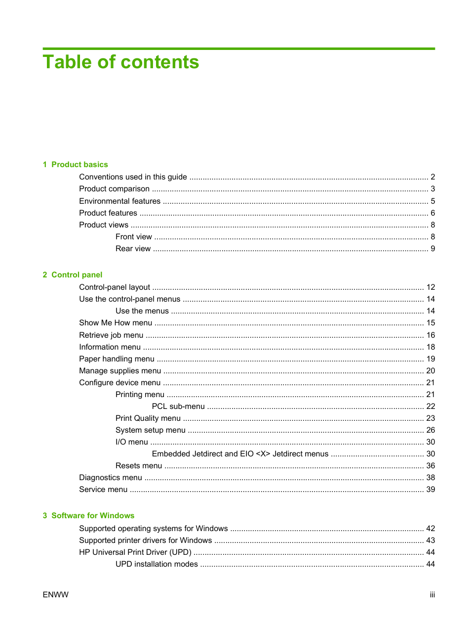 HP Laserjet p3015 User Manual | Page 5 / 246