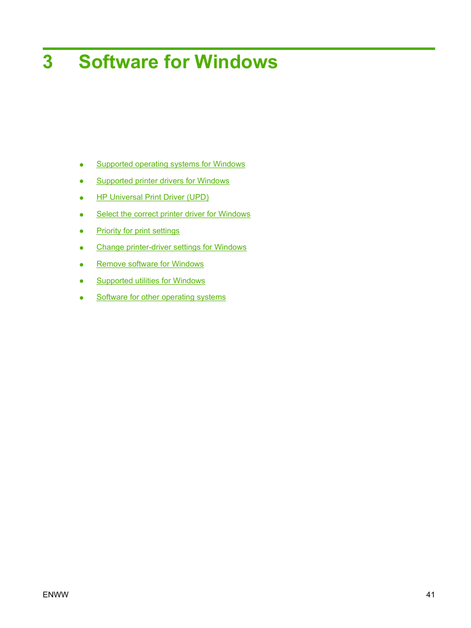 Software for windows, 3 software for windows, 3software for windows | HP Laserjet p3015 User Manual | Page 53 / 246