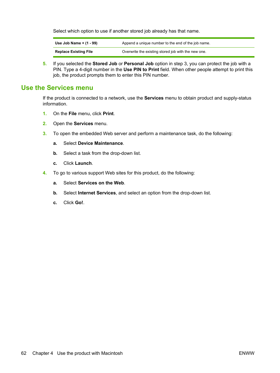 Use the services menu | HP Laserjet p3015 User Manual | Page 74 / 246