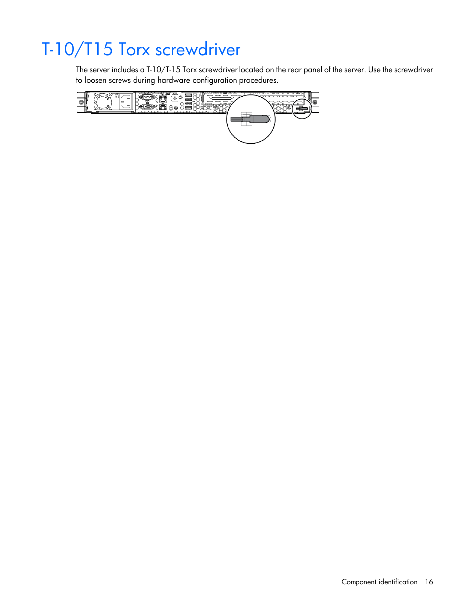 T-10/t15 torx screwdriver | HP ProLiant DL120 G7 Server User Manual | Page 16 / 105