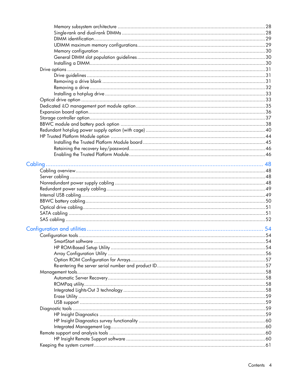HP ProLiant DL120 G7 Server User Manual | Page 4 / 105