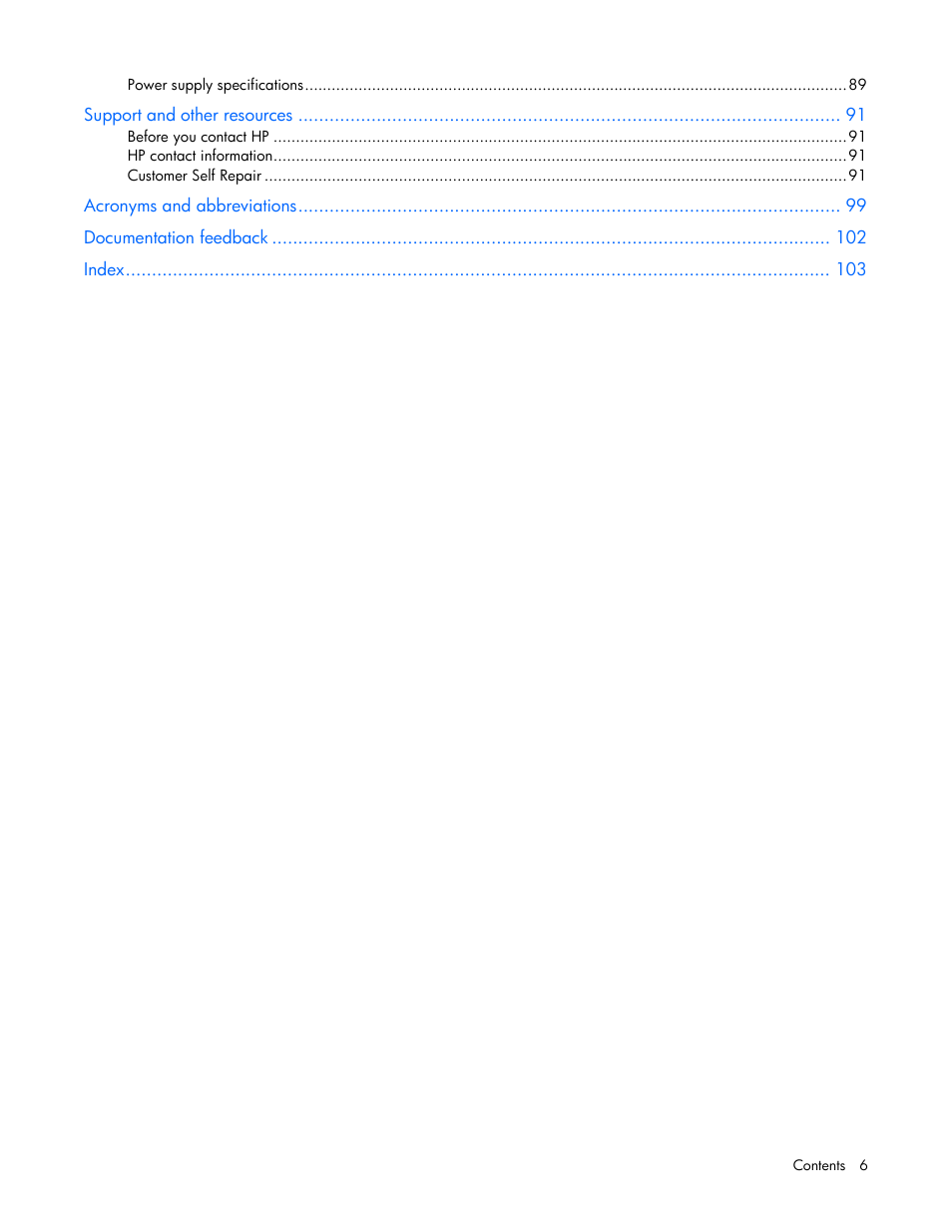 HP ProLiant DL120 G7 Server User Manual | Page 6 / 105