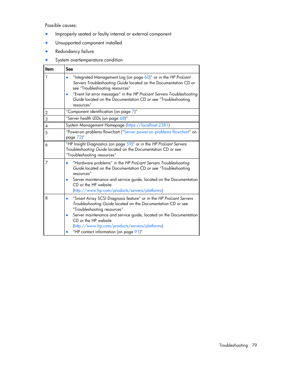 HP ProLiant DL120 G7 Server User Manual | Page 79 / 105