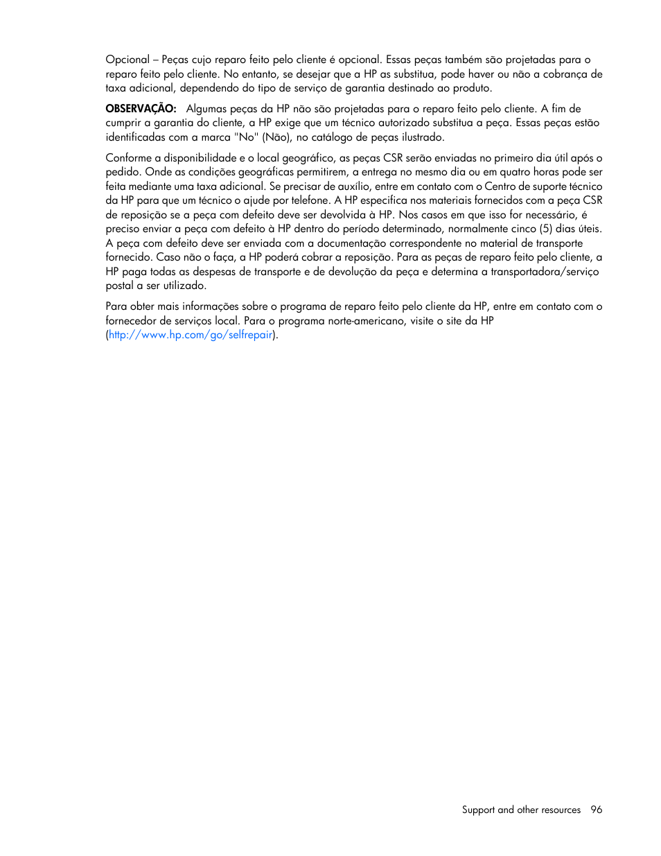 HP ProLiant DL120 G7 Server User Manual | Page 96 / 105