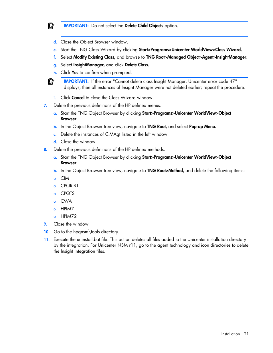 HP Insight Control User Manual | Page 21 / 85