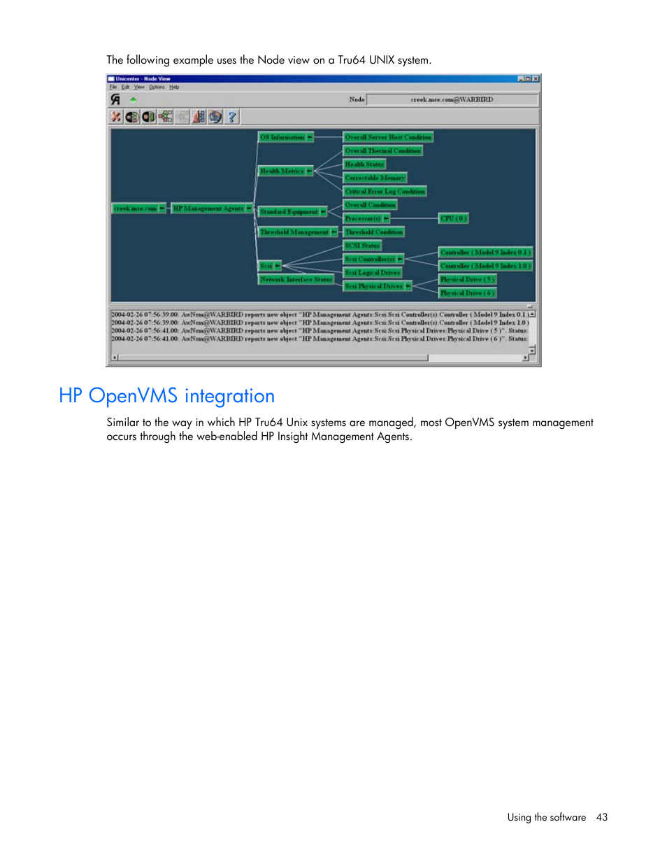 Hp openvms integration | HP Insight Control User Manual | Page 43 / 85