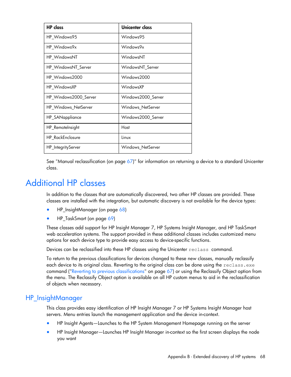 Additional hp classes, Hp_insightmanager | HP Insight Control User Manual | Page 68 / 85