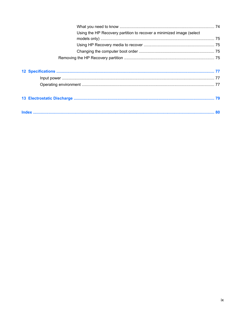 HP ENVY m6-1148ca Notebook PC User Manual | Page 9 / 92