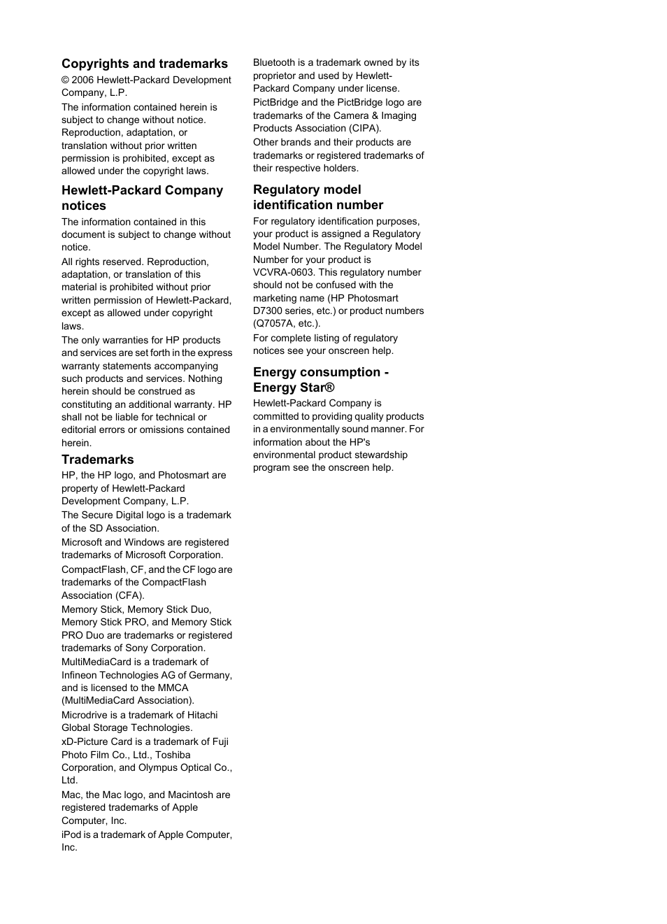 HP Photosmart D7360 Printer User Manual | Page 3 / 71