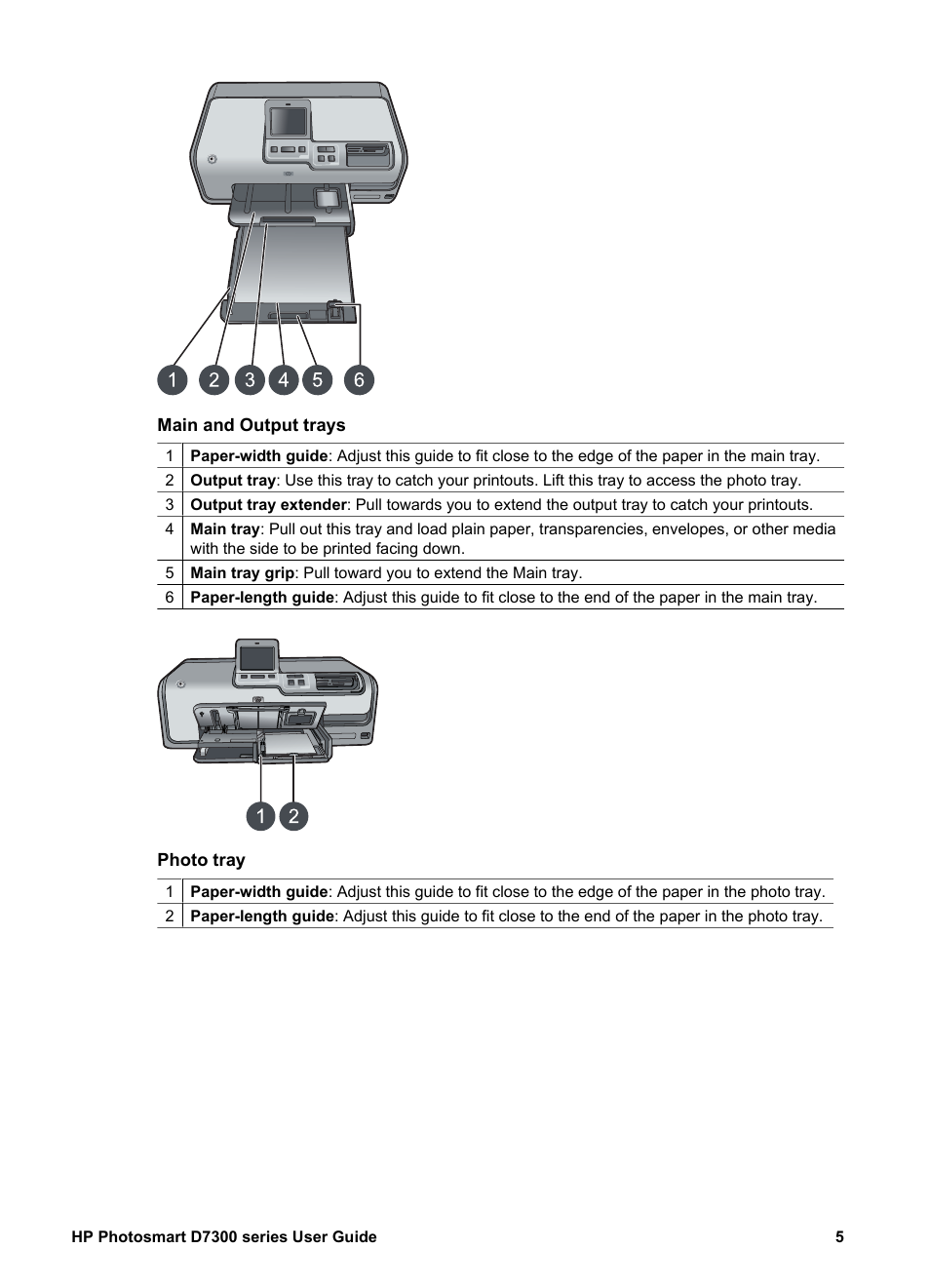 HP Photosmart D7360 Printer User Manual | Page 8 / 71