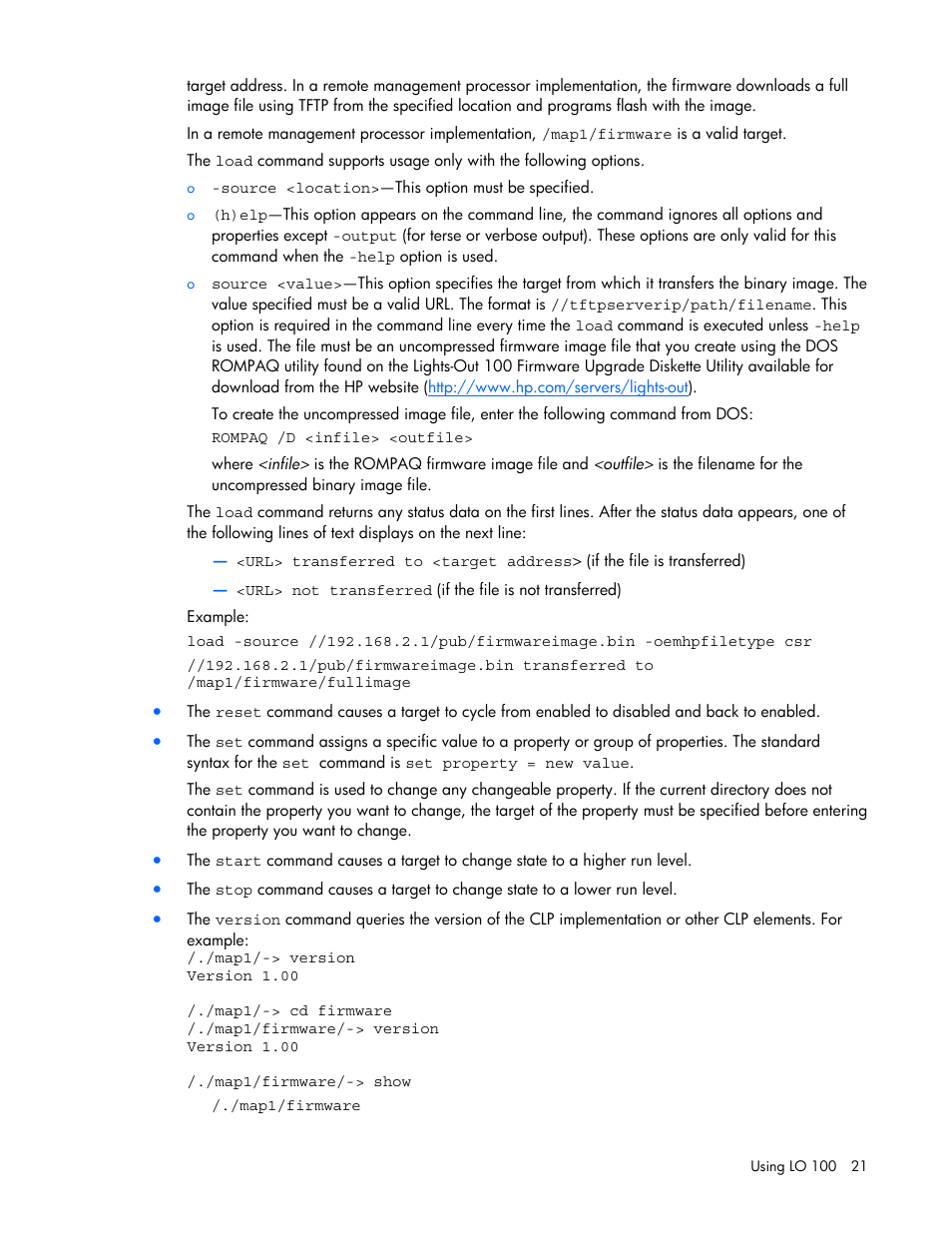 HP Lights-Out 100 Remote Management User Manual | Page 21 / 52